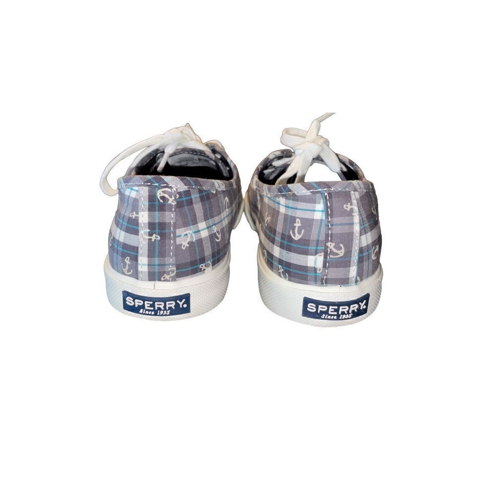Sperry Women's Top-Sider Pier View Anchor Gray Plaid Size 7M - Picture 4 of 7